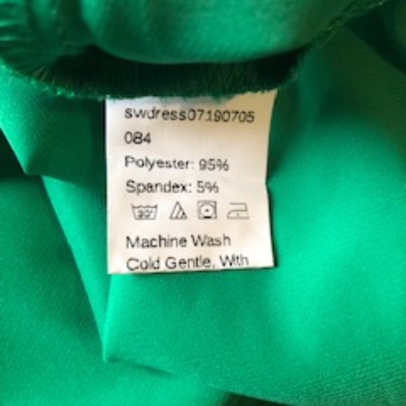 GREEN SLIP DRESS - Picture 5 of 5